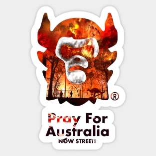 Pray For Australia NOW STREET Sticker